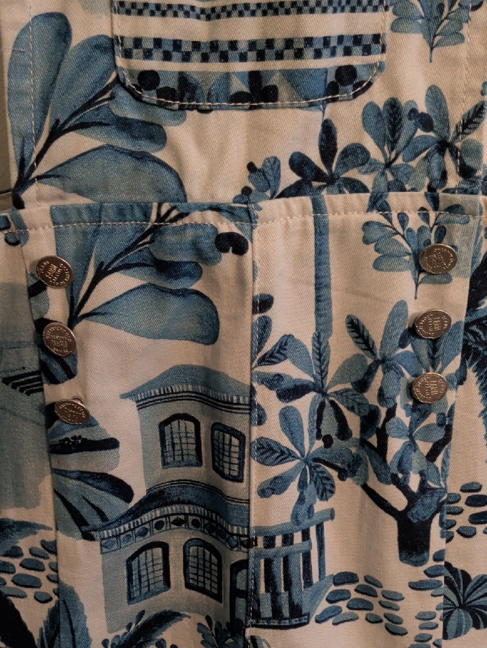 FARM RIO palm-print overalls - size small - Picture 5 of 16